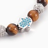 Natural Mixed Stone Beads Stretch Bracelets BJEW-JB03965-3