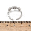 Brass Adjustable Open Cuff Rings for Women RJEW-R032-03P-5