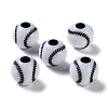 Opaque Acrylic European Beads LS-SACR-P031-25A-02-1