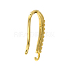 Rack Plating Brass Pave Cubic Zirconia Earring Hooks KK-O143-18G-2