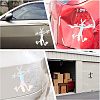 SUPERFINDINGS 6Pcs 6 Style Waterproof PET Personality Wolf Car Stickers DIY-FH0003-70-7