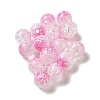 Duotone Spray Painted Crackle Acrylic Beads OACR-G029-02A-1