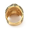 316 Stainless Steel Skull with Cross Finger Ring RJEW-C030-02B-AG-3