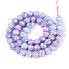 Anti-Tarnish Electroplate Glass Beads Strands X-GLAA-N010-8mm-11-3