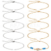 Unicraftale 20Pcs 2 Colors 304 Stainless Steel Cable Chain Link Bracelet Making STAS-UN0047-15-1