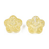 Transparent Spray Painted Glass Beads GLAA-N035-029-C06-2