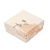 Floral Oil Painting Print Square Cardboard Jewelry Boxes CBOX-A010-01A-07-2