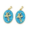 Rack Plating Brass Pendants KK-U032-91G-04-1