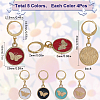 20Pcs 5 Colors Butterfly Alloy Enamel Locking Pendant Stitch Markers HJEW-SC00036-2
