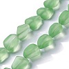 Transparent Frosted Glass Beads Strands FGLA-S001-02B-1