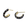 Enamel C-shape Stud Earrings EJEW-N052-05E-2
