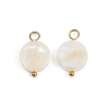 Natural Shell Disc Pendants X1-STAS-D378-31G-1