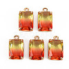 Gradient Color Glass Pendants GLAA-S193-008-AM-2