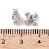 Brass Micro Pave Clear Cubic Zirconia Beads KK-B100-052P-3