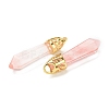 Bullet Cherry Quartz Glass Pointed Pendants G-E332-C30-G-3
