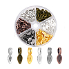 Tibetan Style Alloy Glue-on Flat Pad Bails TIBEP-PH0004-48-6