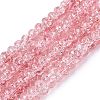 Crackle Transparent Glass Beads Strands GLAA-N069-02A-05-1