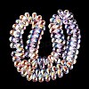 Electroplate Transparent Glass Beads Strands EGLA-N057-01A-07-3