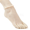 Natural Pearl Rice Beaded Anklets AJEW-AN00534-3