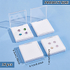 White Acrylic Loose Diamond Display Boxes with Clear Hinged Lid CON-WH0092-18B-2