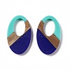 Opaque Resin & Walnut Wood Pendants RESI-M027-02A-1