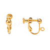 Brass Screw On Clip-on Earring Findings X-KK-L164-01G-3