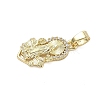 Brass Micro Pave Cubic Zirconia Pendants KK-K368-03B-G-2