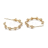 Half Hoop Sparkling Cubic Zirconia Stud Earrings for Girl Women EJEW-H126-02G-3