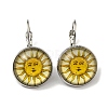 Sun Glass Leverback Earrings with Brass Earring Pins EJEW-Q798-01J-1