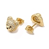 Cubic Zirconia Bear Stud Earrings EJEW-G341-01G-2