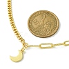 Brass Pendant Necklaces with Curb & Paperclip Chains NJEW-JN04608-02-3