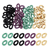 Spray Painted ABS Plastic & Acrylic Linking Rings OACR-FH0001-040-1