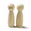 Unfinished Wooden Peg Dolls Display Decorations LS-WOOD-E015-01E-1