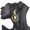 Vintage Natural Quartz Crystal Ear Studs EJEW-JE05807-03-3