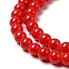 Painted Glass Bead Strands X-DGLA-S071-6mm-49-4