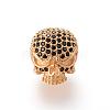 Brass Micro Pave Cubic Zirconia Beads ZIRC-S053-YS040B-4-1