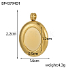 304 Stainless Steel Pendants Cabochon Setting STAS-OY009-59G-2