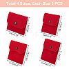 12Pcs 4 Styles Portable Felt Card Cover Bag ABAG-GA0001-21A-2