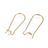 Ion Plating(IP) 304 Stainless Steel Hoop Earrings Findings Kidney Ear Wires X-STAS-L216-22B-G-2
