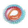 Gradient Color Baking Paint Glass Bead Strands DGLA-A039-T4mm-A017-2