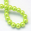 Baking Paint Pearlized Glass Pearl Round Bead Strands HY-Q330-8mm-66-4