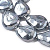 Electroplate Opaque Glass Imitation Pearl Strands EGLA-D302-02A-3