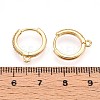 Brass Micro Pave Cubic Zirconia Hoop Earring Finding KK-N261-51B-G-3