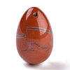 Natural Red Jasper Pendants G-P438-E-04-2
