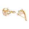 Brass with Cubic Zirconia Hoop Earrings EJEW-D078-43G-2