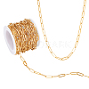 304 Stainless Steel Flat Paperclip Chains CHS-WH0001-06-1-1