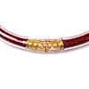 5Pcs PU Leather & Alloy Buddhist Bangle Sets BJEW-N029-03C-4