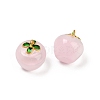 Transparent Glass Apple Pendants DGLA-E004-16J-2