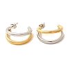 304 Stainless Steel Two Tone Stud Earrings EJEW-F355-05GP-02-2