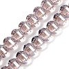 Electroplate Transparent Glass Beads Strands EGLA-B011-08A-PL01-1